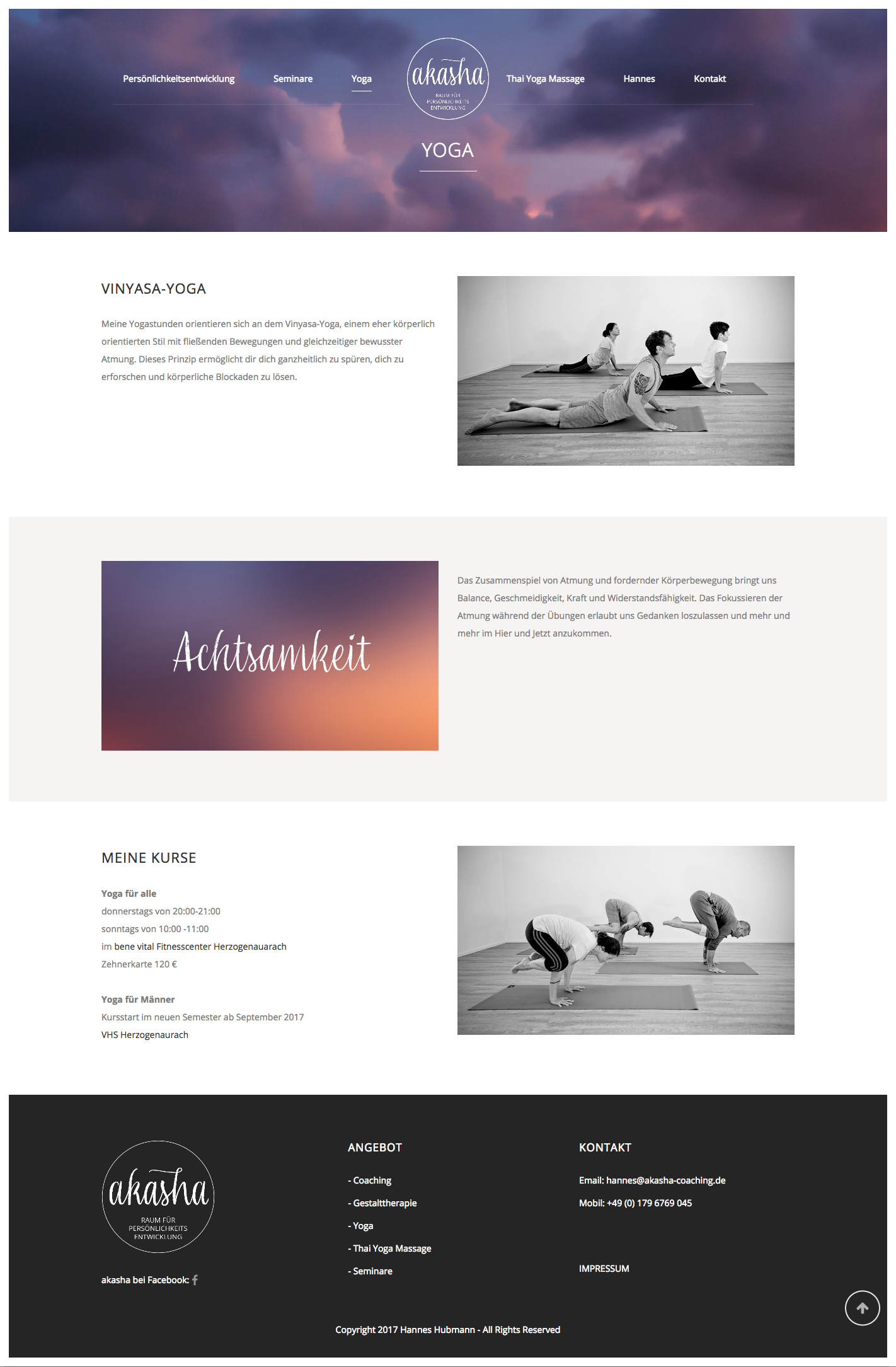akasha Yoga Website